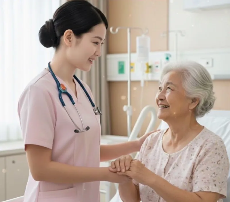 特別護士（護理師）在病床邊一對一照護